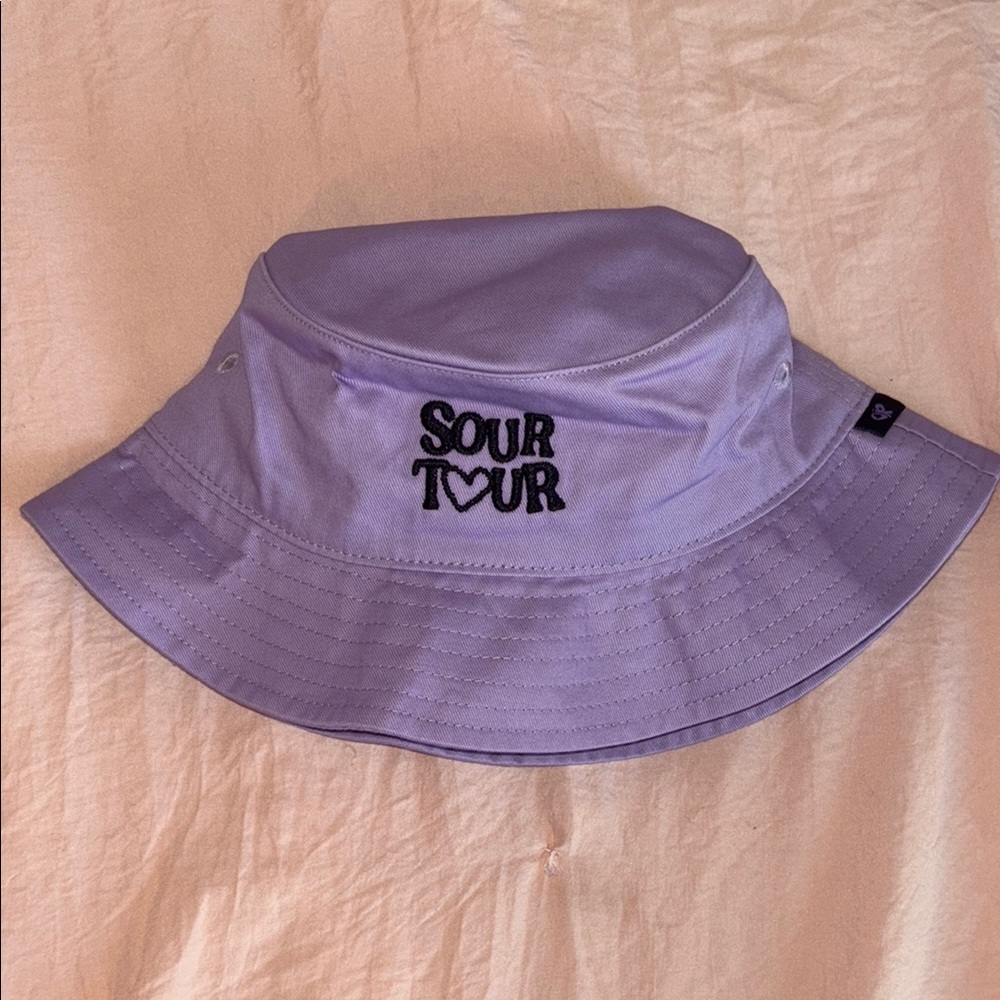Olivia Rodrigo Purple Embroidered Sour Tour Bucket Hat